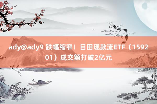 ady@ady9 跌幅缩窄！目田现款流ETF（159201）成交额打破2亿元