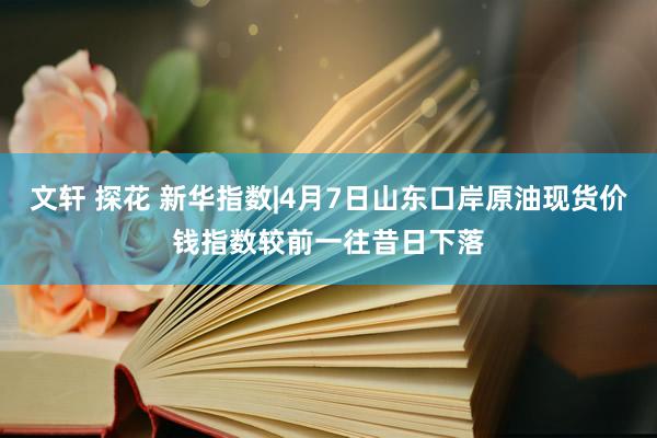 文轩 探花 新华指数|4月7日山东口岸原油现货价钱指数较前一往昔日下落